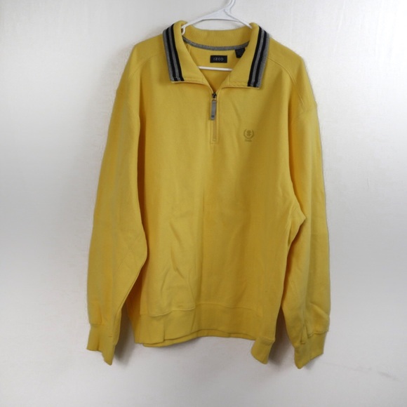 Izod Other - T490 IZod Yellow 1/4 Zip Sweatshirt Size XL NWT